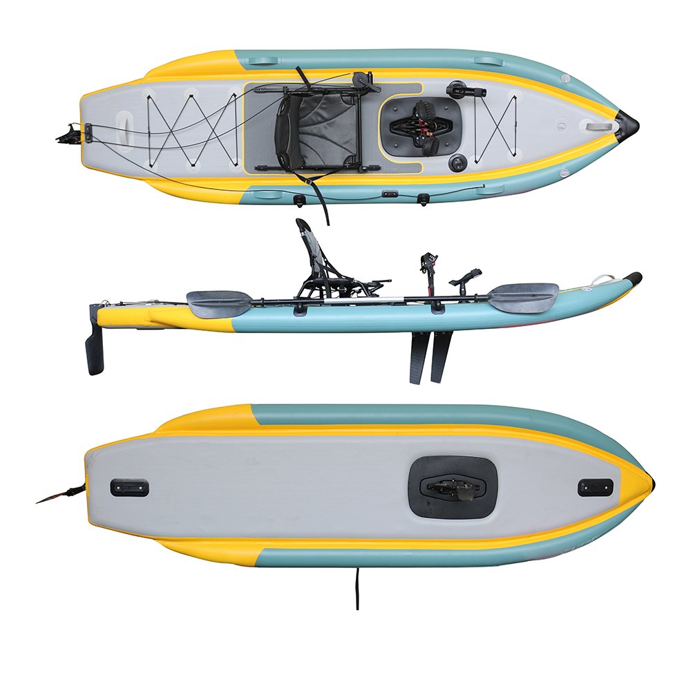 Fishing Kayak Sit In - Pedal Propulsion Foldable Inflatable PVC Sit-On-Top