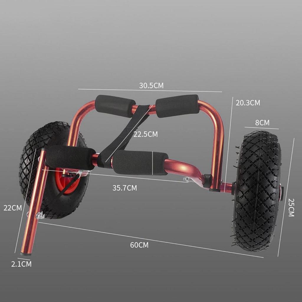 Fishing Kayak Cart - Adjustable Kayak Cart Folding Aluminum Trolley