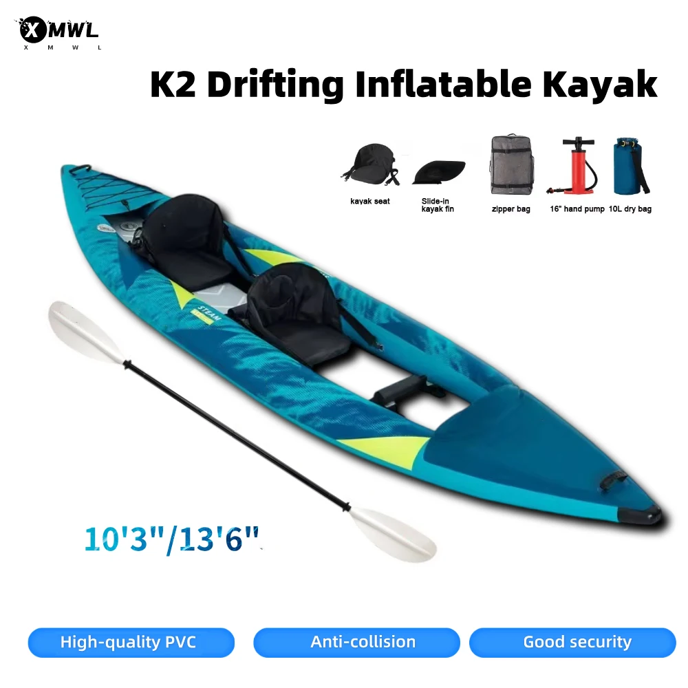 Canoe Kayak Inflatable Boat 1- - Fishing Kayak Paddle recension och pris