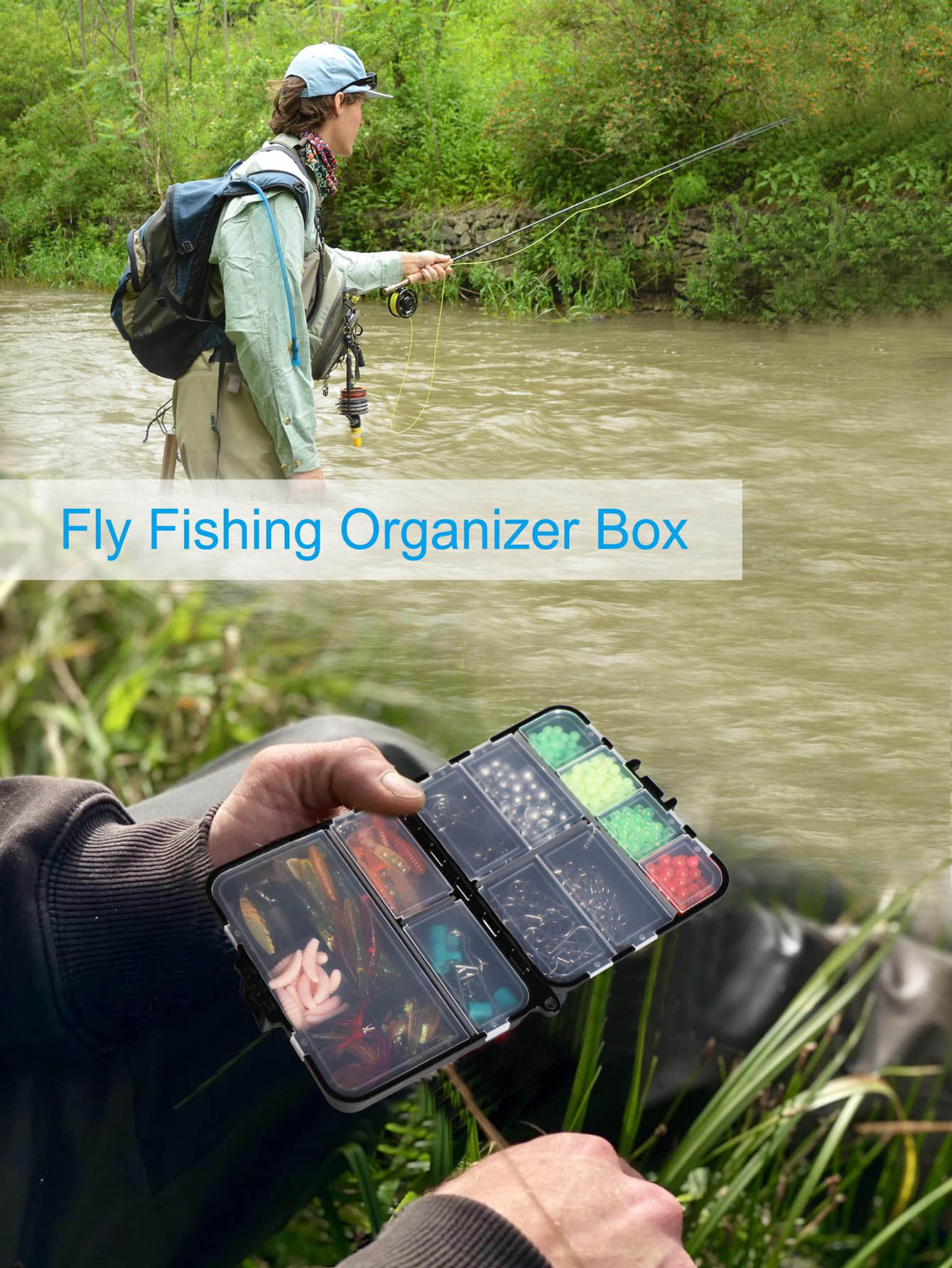 Small Tackle Box Organizer Min - Fishing Kayak Crate recension och pris
