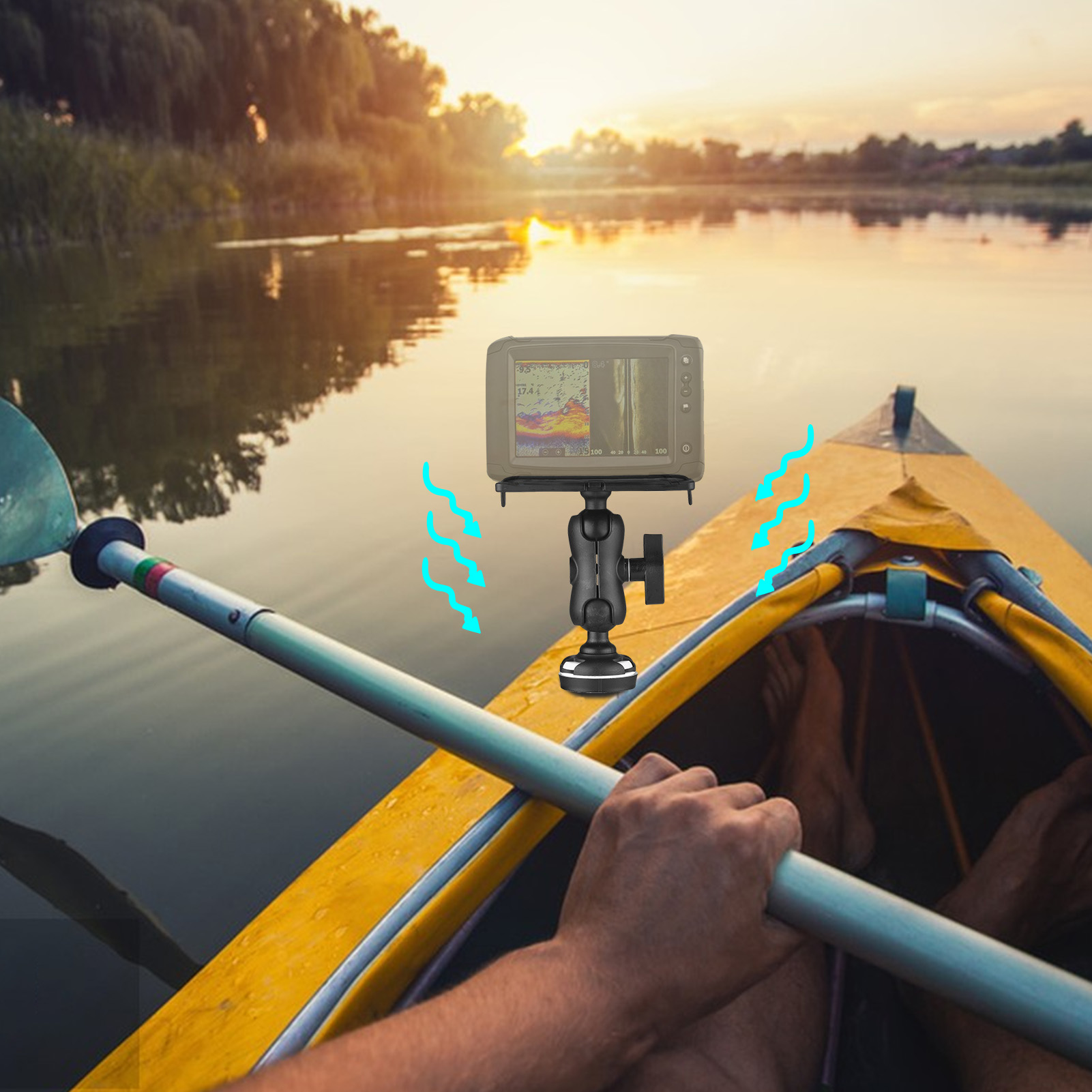 Fish Finder Mount with Rectang - Fishing Kayak Fish Finder Mount recension och pris